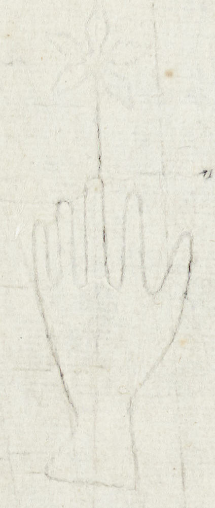 Watermark of paper used in a 1486 rental for Eccles-on-Sea, England (NRO EVL 673)